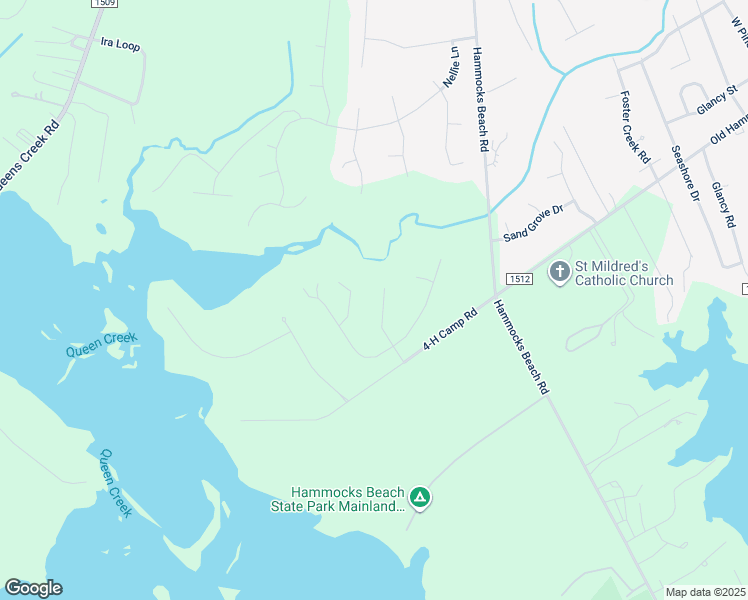 map of restaurants, bars, coffee shops, grocery stores, and more near 113 Halls Creek Drive in Swansboro