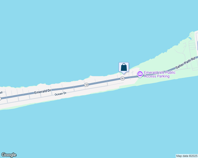 map of restaurants, bars, coffee shops, grocery stores, and more near 210 Emerald Drive in Emerald Isle