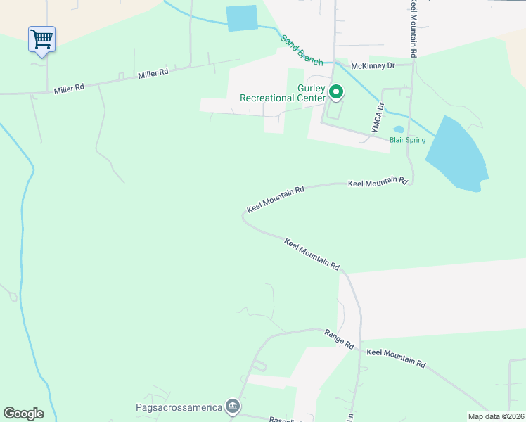 map of restaurants, bars, coffee shops, grocery stores, and more near 619 Keel Mountain Road in Gurley