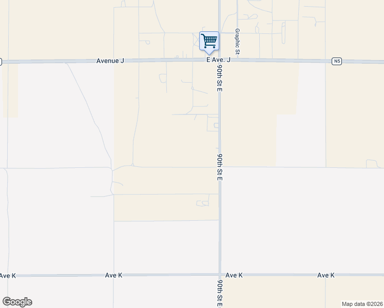 map of restaurants, bars, coffee shops, grocery stores, and more near 44005 90th Street East in Lancaster