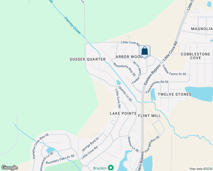 map of restaurants, bars, coffee shops, grocery stores, and more near 2325 Little Cove Road in Owens Cross Roads