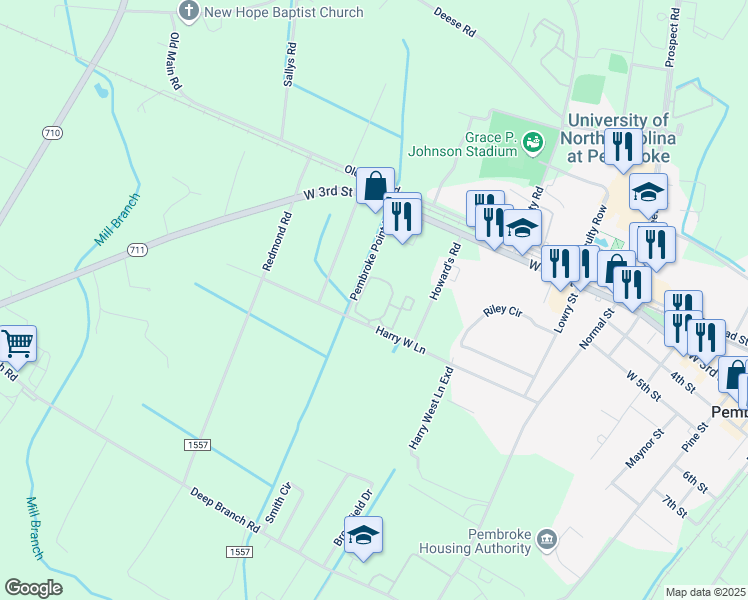 map of restaurants, bars, coffee shops, grocery stores, and more near 3 Pembroke Point in Pembroke
