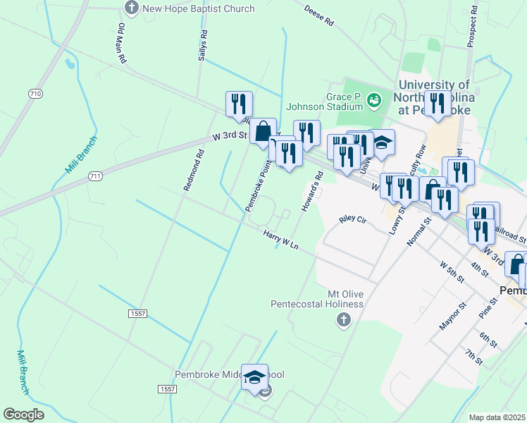 map of restaurants, bars, coffee shops, grocery stores, and more near 3 Pembroke Point in Pembroke