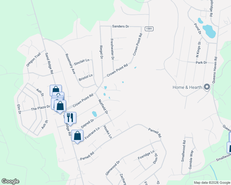 map of restaurants, bars, coffee shops, grocery stores, and more near 201 Faison Lane in Hubert