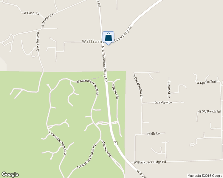 map of restaurants, bars, coffee shops, grocery stores, and more near 9830 North Equine Road in Prescott