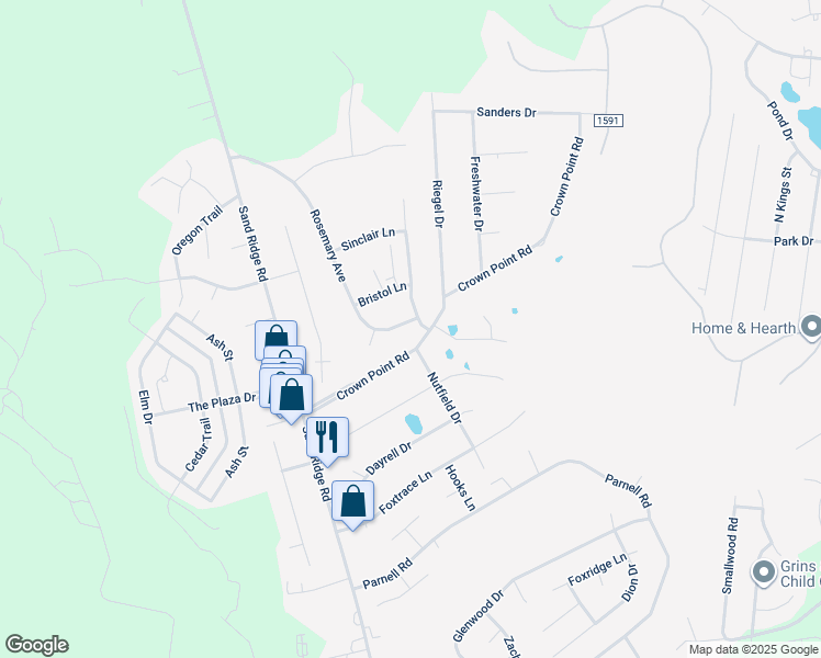 map of restaurants, bars, coffee shops, grocery stores, and more near 170 Rosemary Avenue in Hubert