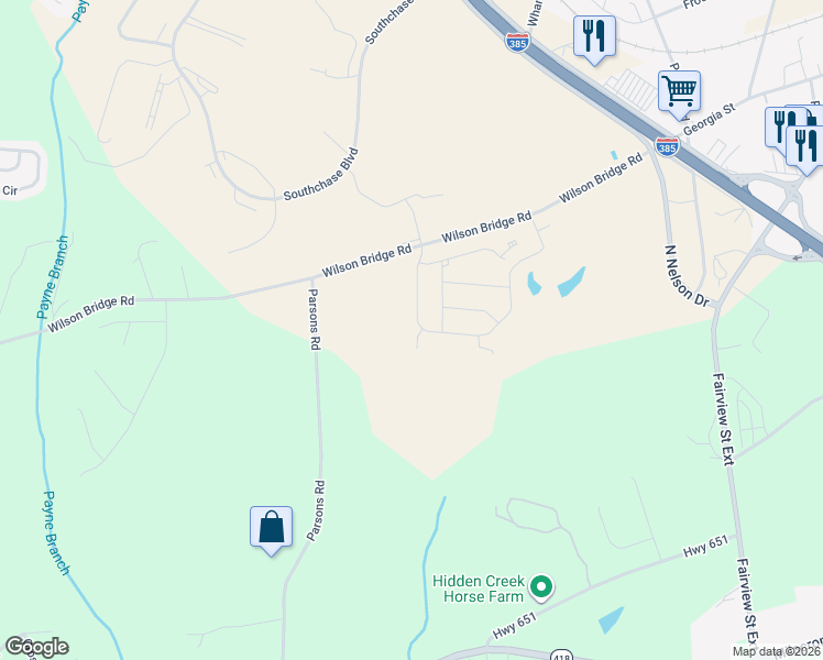 map of restaurants, bars, coffee shops, grocery stores, and more near 207 Wilson Bridge Road in Fountain Inn