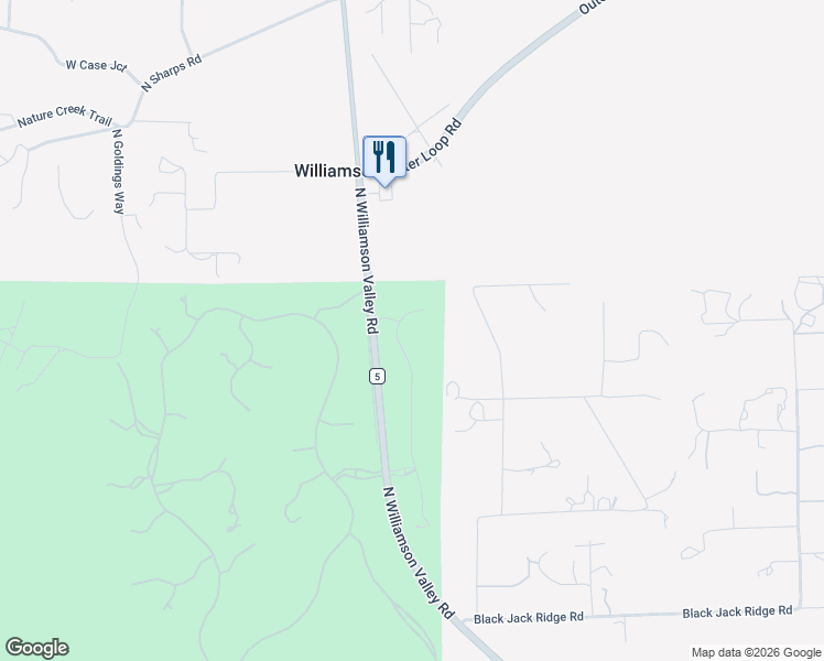 map of restaurants, bars, coffee shops, grocery stores, and more near 9835 North Equine Road in Prescott