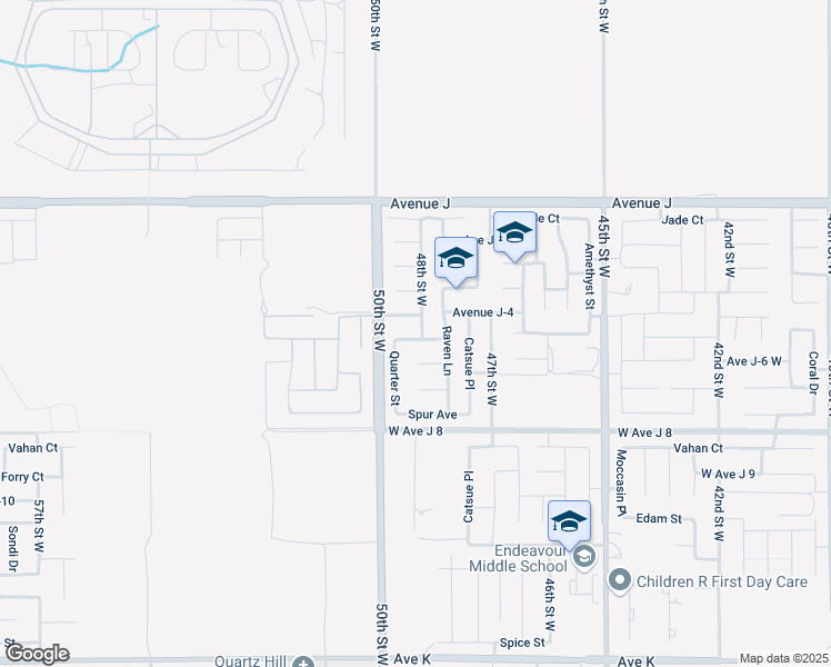 map of restaurants, bars, coffee shops, grocery stores, and more near 44116 Quarter Street in Lancaster