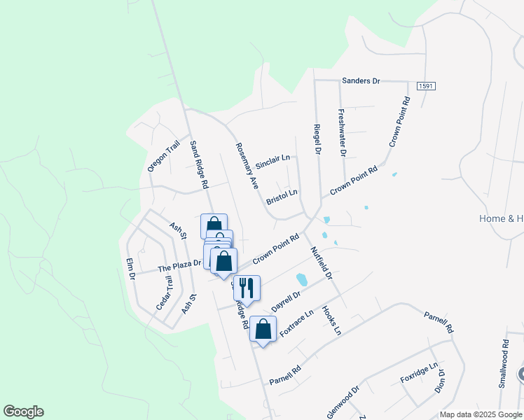 map of restaurants, bars, coffee shops, grocery stores, and more near 152 Rosemary Avenue in Hubert