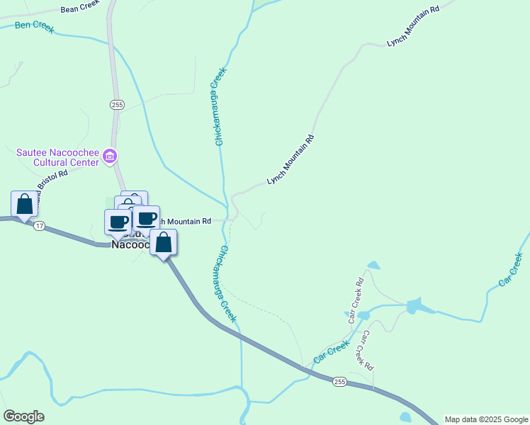 map of restaurants, bars, coffee shops, grocery stores, and more near 266 Manor Drive in White County
