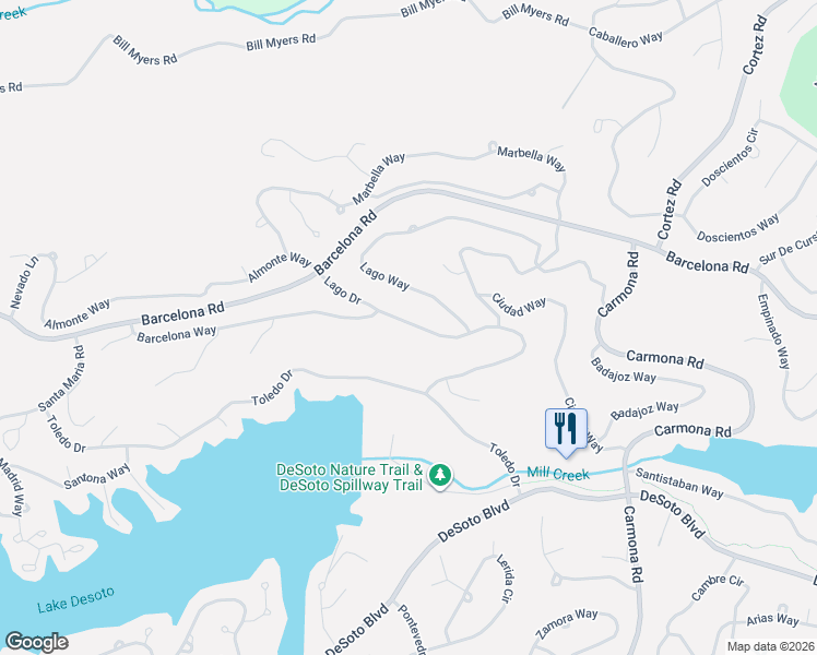 map of restaurants, bars, coffee shops, grocery stores, and more near 24 Lago Drive in Hot Springs