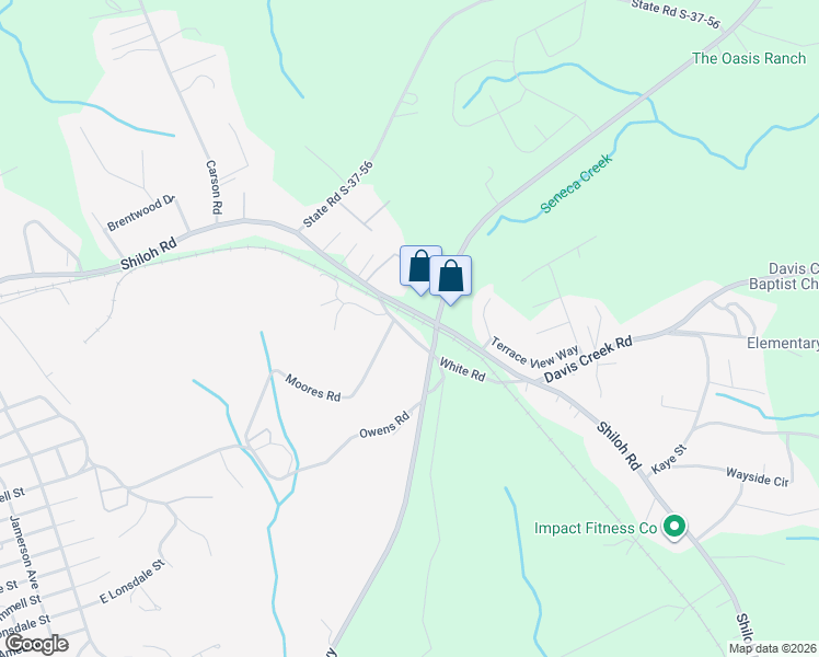 map of restaurants, bars, coffee shops, grocery stores, and more near 609 Doctor Mitchell Road in Seneca