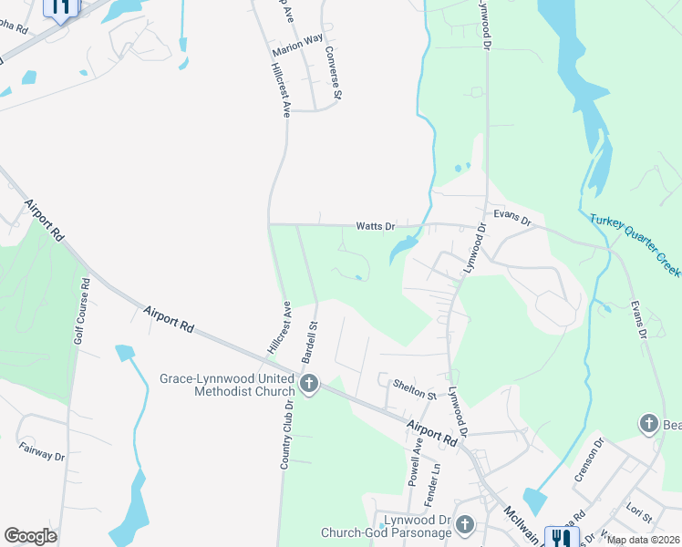 map of restaurants, bars, coffee shops, grocery stores, and more near 1807 Theron Circle in Lancaster