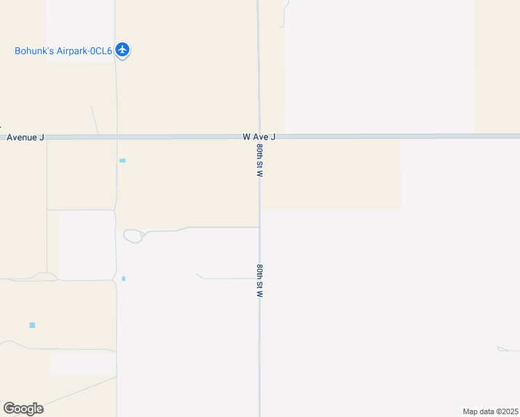 map of restaurants, bars, coffee shops, grocery stores, and more near 80th Street West in Lancaster