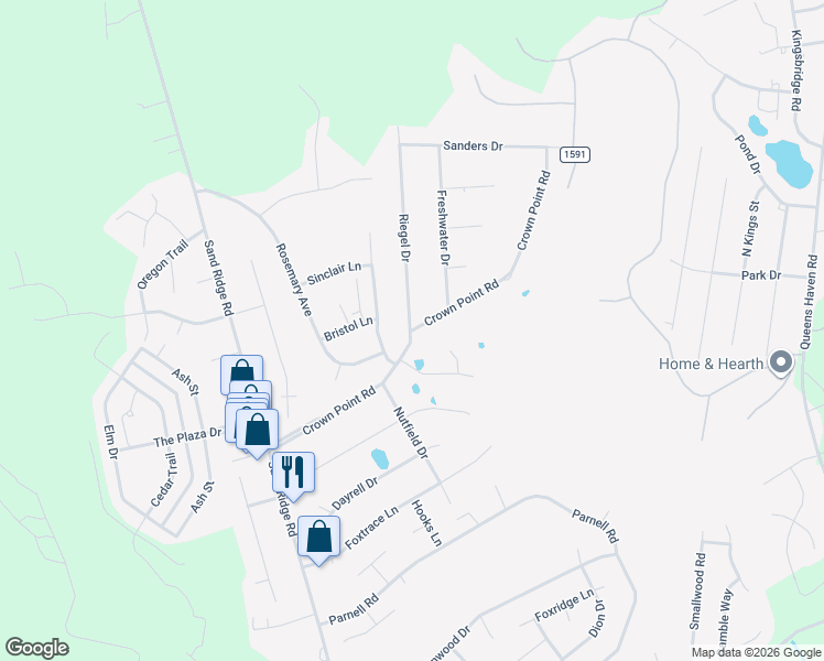 map of restaurants, bars, coffee shops, grocery stores, and more near 184 Crown Point Road in Hubert