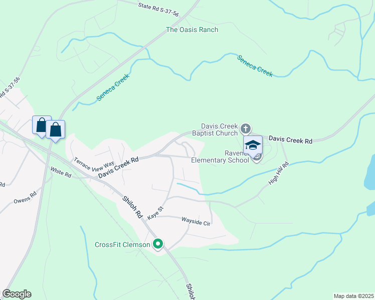 map of restaurants, bars, coffee shops, grocery stores, and more near 41 Greenleaf Court in Seneca
