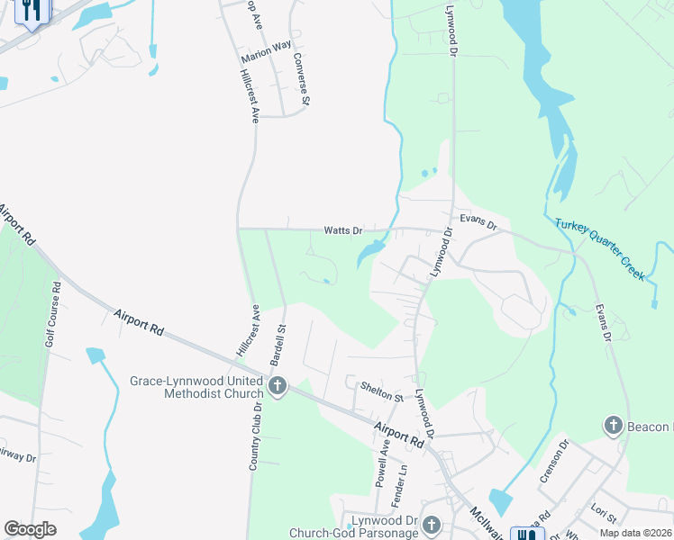 map of restaurants, bars, coffee shops, grocery stores, and more near 1807 Theron Circle in Lancaster