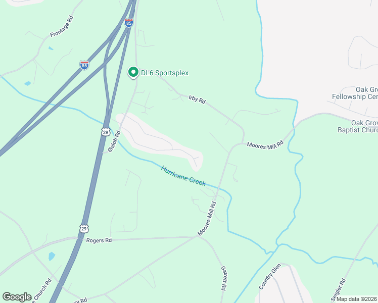 map of restaurants, bars, coffee shops, grocery stores, and more near 206C Moores Mill Road in Pelzer