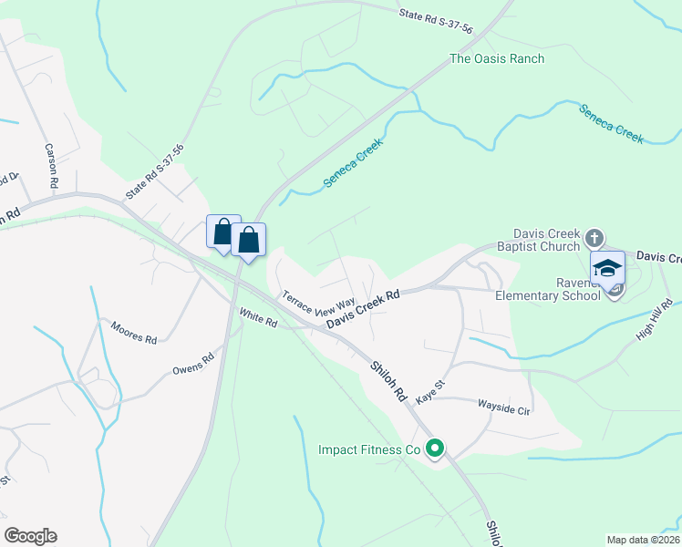 map of restaurants, bars, coffee shops, grocery stores, and more near 404 Coldstream Court in Seneca