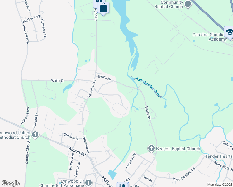 map of restaurants, bars, coffee shops, grocery stores, and more near 1747 Old Lynwood Circle in Lancaster