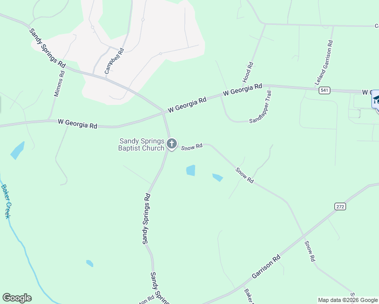map of restaurants, bars, coffee shops, grocery stores, and more near 100 Snow Road in Pelzer