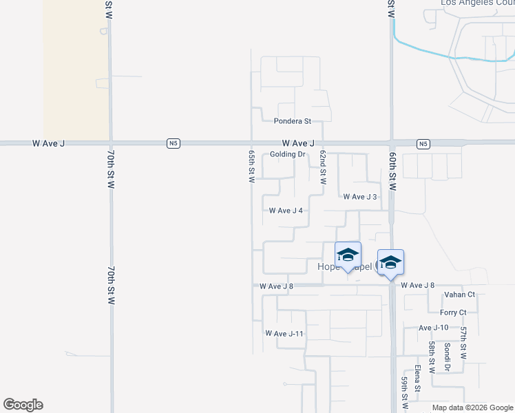 map of restaurants, bars, coffee shops, grocery stores, and more near 44201 Freer Way in Lancaster