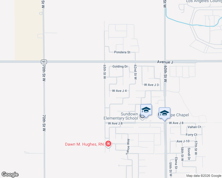 map of restaurants, bars, coffee shops, grocery stores, and more near 44206 Freer Way in Lancaster