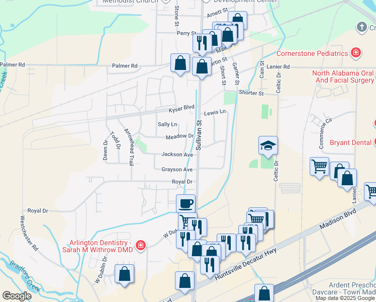map of restaurants, bars, coffee shops, grocery stores, and more near 110 Jackson Ave in Madison