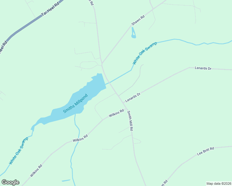 map of restaurants, bars, coffee shops, grocery stores, and more near 101 Waterview Lane in Lumberton