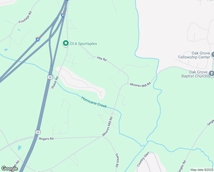 map of restaurants, bars, coffee shops, grocery stores, and more near 206C Moores Mill Road in Pelzer