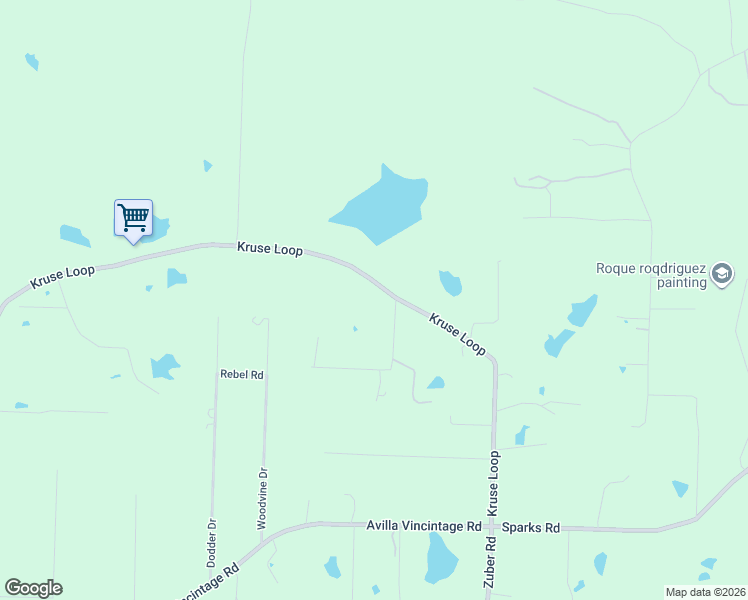 map of restaurants, bars, coffee shops, grocery stores, and more near 2797 Kruse Loop in Alexander