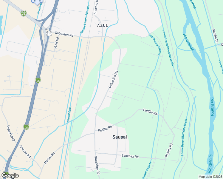 map of restaurants, bars, coffee shops, grocery stores, and more near 1232 Gabaldon Road in Belen