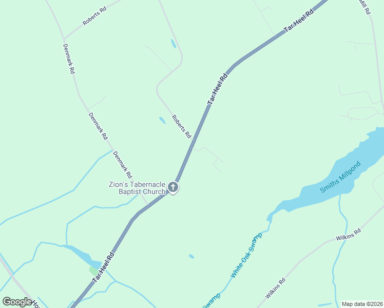 map of restaurants, bars, coffee shops, grocery stores, and more near 3736 Tar Heel Road in Lumberton