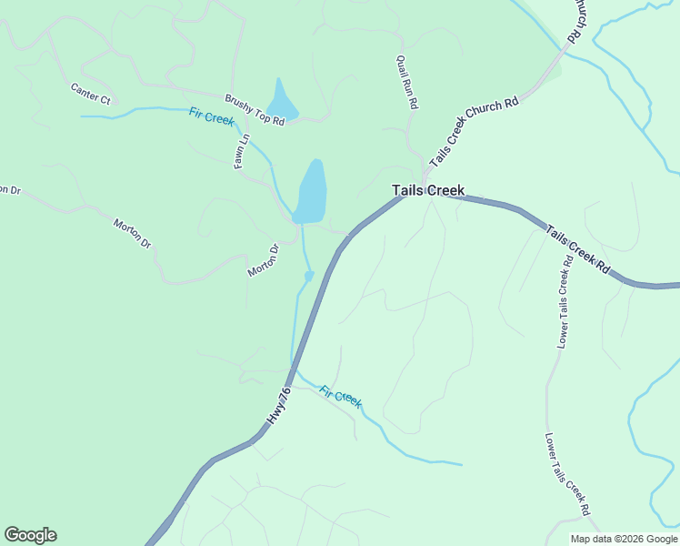 map of restaurants, bars, coffee shops, grocery stores, and more near Tails Creek Road in Ellijay