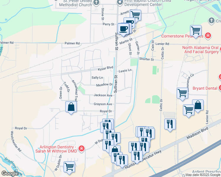 map of restaurants, bars, coffee shops, grocery stores, and more near 110 Jackson Avenue in Madison