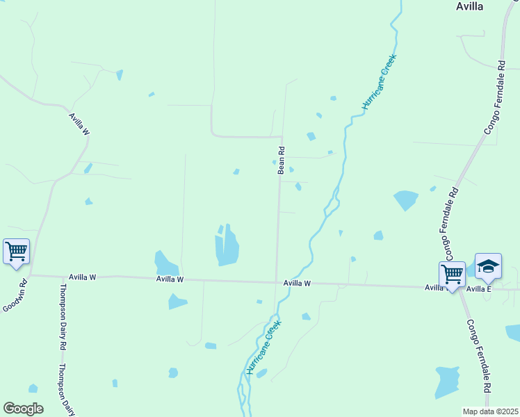 map of restaurants, bars, coffee shops, grocery stores, and more near 12789-13061 Bean Road in Alexander