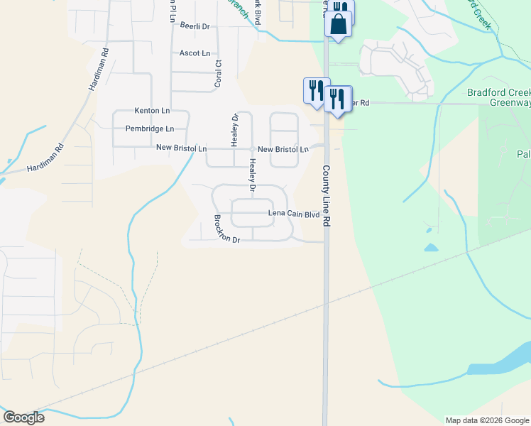 map of restaurants, bars, coffee shops, grocery stores, and more near 306 Lena Cain Boulevard in Madison