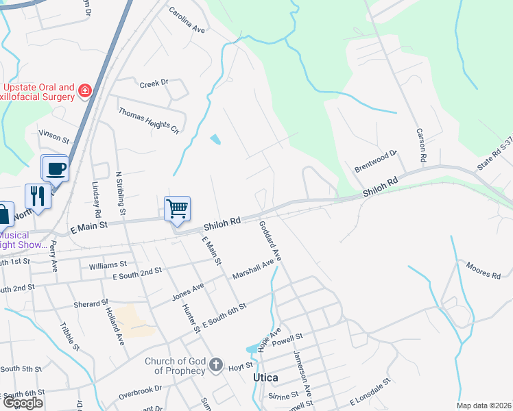 map of restaurants, bars, coffee shops, grocery stores, and more near 730 Bellview Way in Seneca