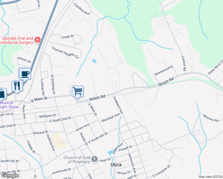 map of restaurants, bars, coffee shops, grocery stores, and more near 717 Bellview Way in Seneca