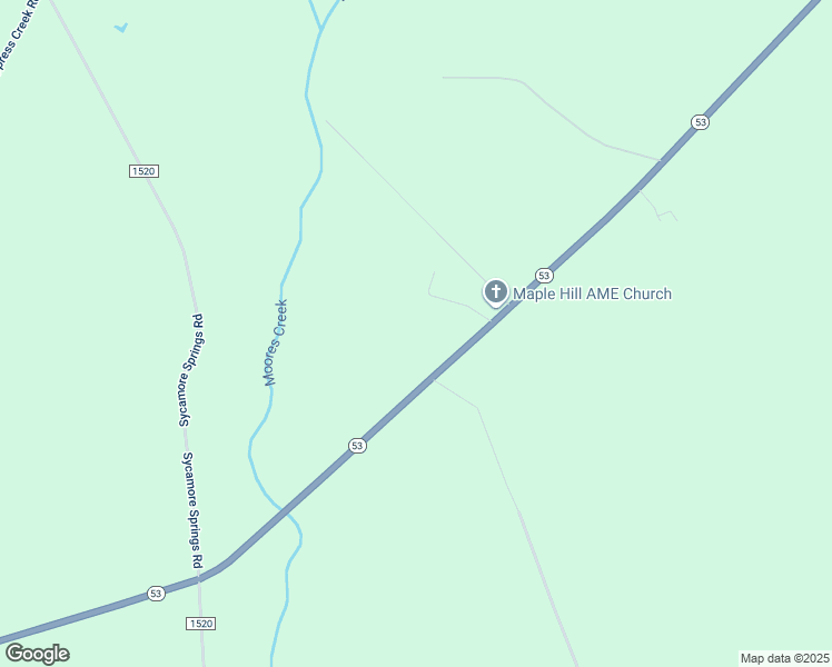 map of restaurants, bars, coffee shops, grocery stores, and more near 17630 North Carolina 53 in Maple Hill