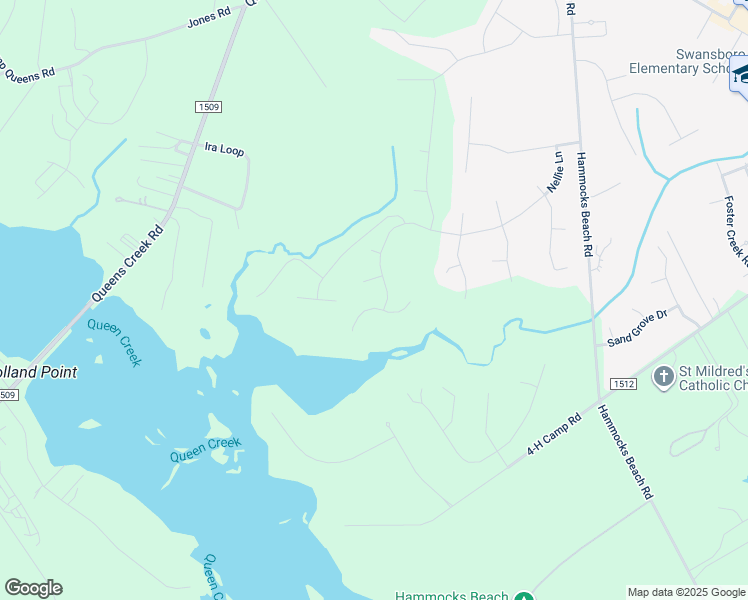 map of restaurants, bars, coffee shops, grocery stores, and more near 422 Salt Creek Road in Swansboro