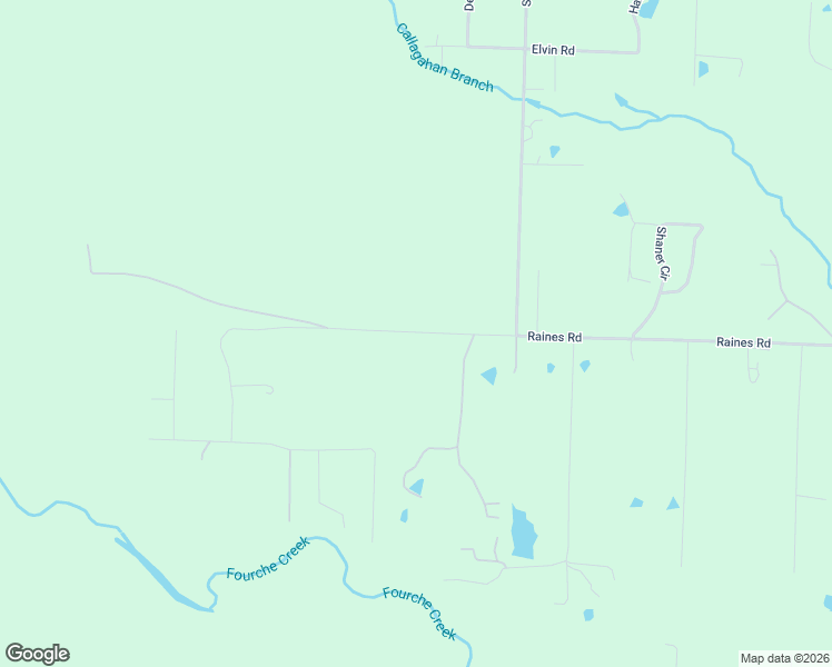 map of restaurants, bars, coffee shops, grocery stores, and more near 17575 Raines Road in Little Rock