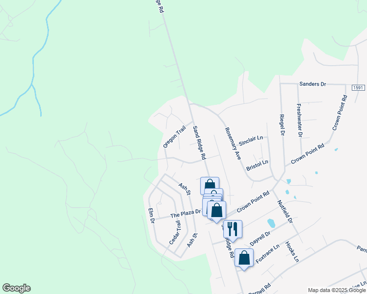 map of restaurants, bars, coffee shops, grocery stores, and more near 204 Savanna Court in Hubert