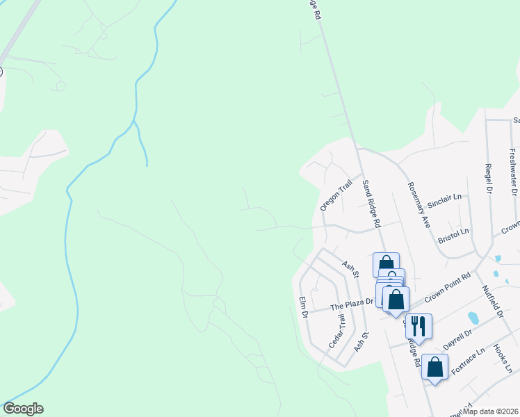 map of restaurants, bars, coffee shops, grocery stores, and more near Tappi Terrace in Onslow County
