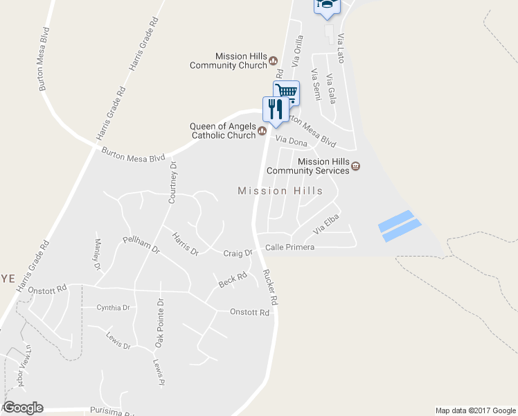 map of restaurants, bars, coffee shops, grocery stores, and more near 3354 Rucker Road in Lompoc