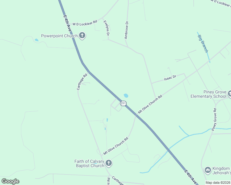map of restaurants, bars, coffee shops, grocery stores, and more near 3672 North Carolina 211 in Lumberton