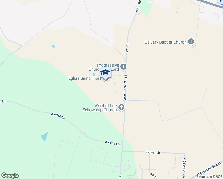 map of restaurants, bars, coffee shops, grocery stores, and more near 106 Dan Lane in Cheraw