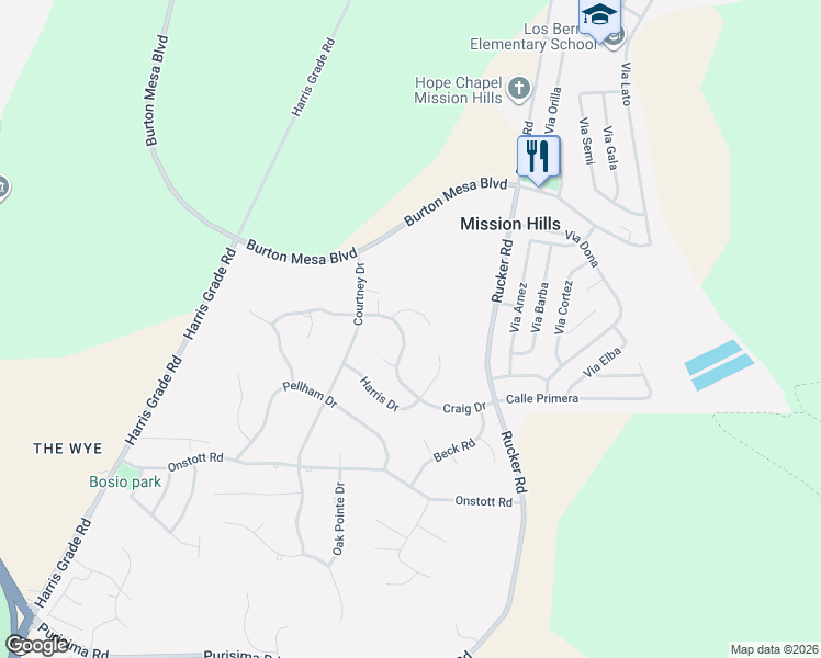 map of restaurants, bars, coffee shops, grocery stores, and more near 1245 Craig Drive in Lompoc