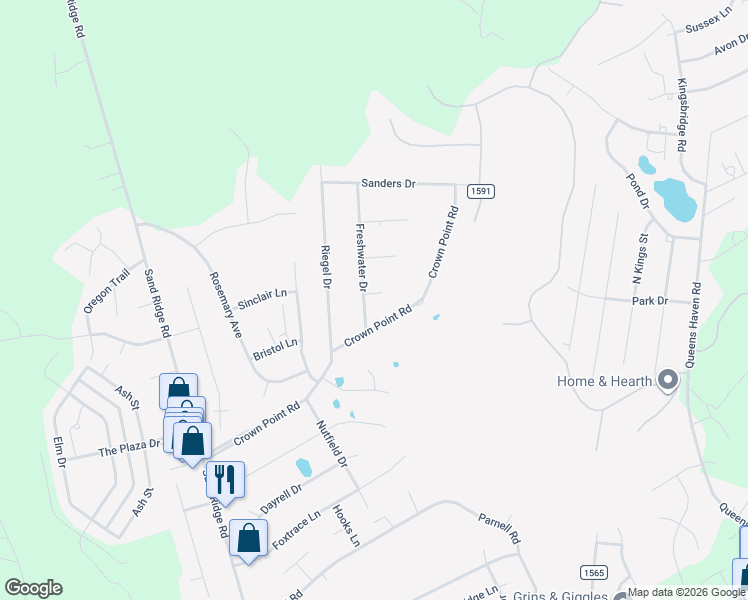 map of restaurants, bars, coffee shops, grocery stores, and more near 133 Freshwater Drive in Hubert